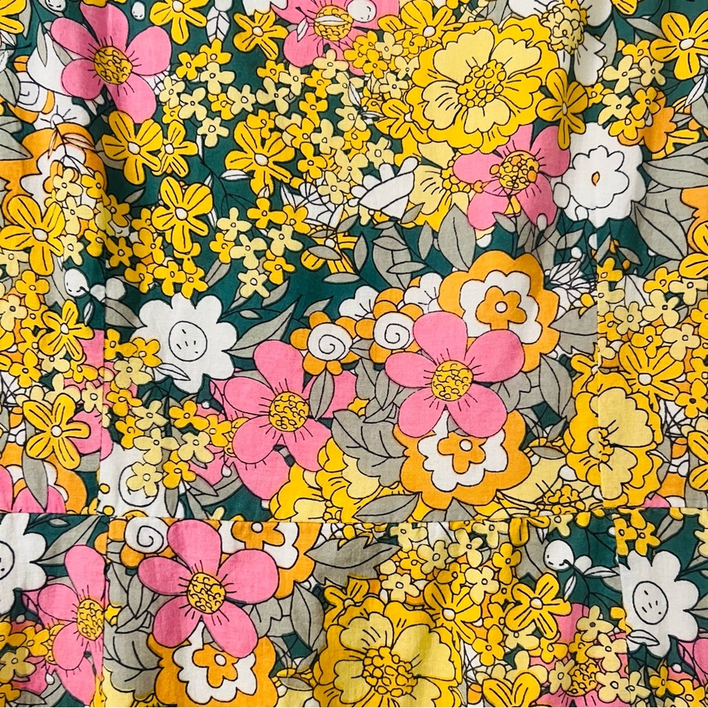 ANTHROPOLOGIE RAHI Petra Retro Faux Wrap Dress in Yellow Floral Size S - Picture 6 of 9